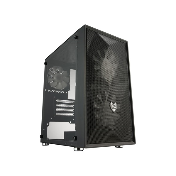 FSP CST130 Basic táp nélküli ablakos MT Mini Tower számítógépház fekete