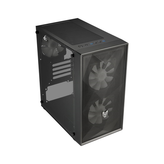 FSP CST130 Basic táp nélküli ablakos MT Mini Tower számítógépház fekete