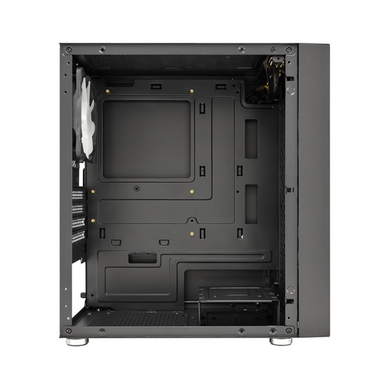 FSP CST130 Basic táp nélküli ablakos MT Mini Tower számítógépház fekete