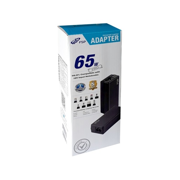 FSP NB 65 PRO 65W notebook hálózati töltő adapter