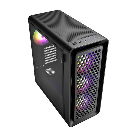 FSP Ultra CUT593P fekete ablakos ATX ház