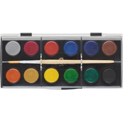 Faber-Castell 24 mm 12 színű vízfesték készlet ecsettel