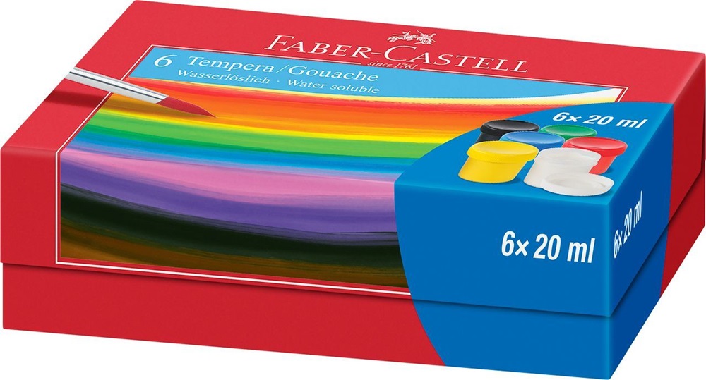 Faber-Castell 6db-os 6x20ml tégelyes tempera készlet