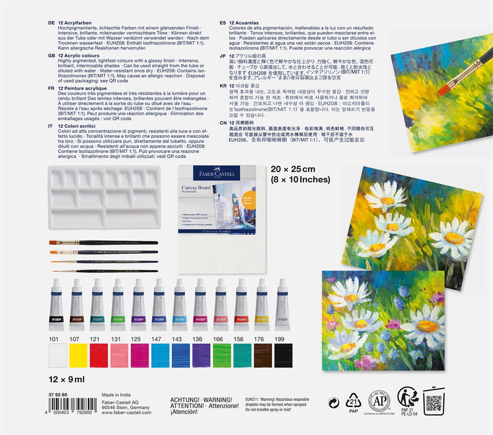 Faber-Castell Creative Studio 18 db akril festőkészlet