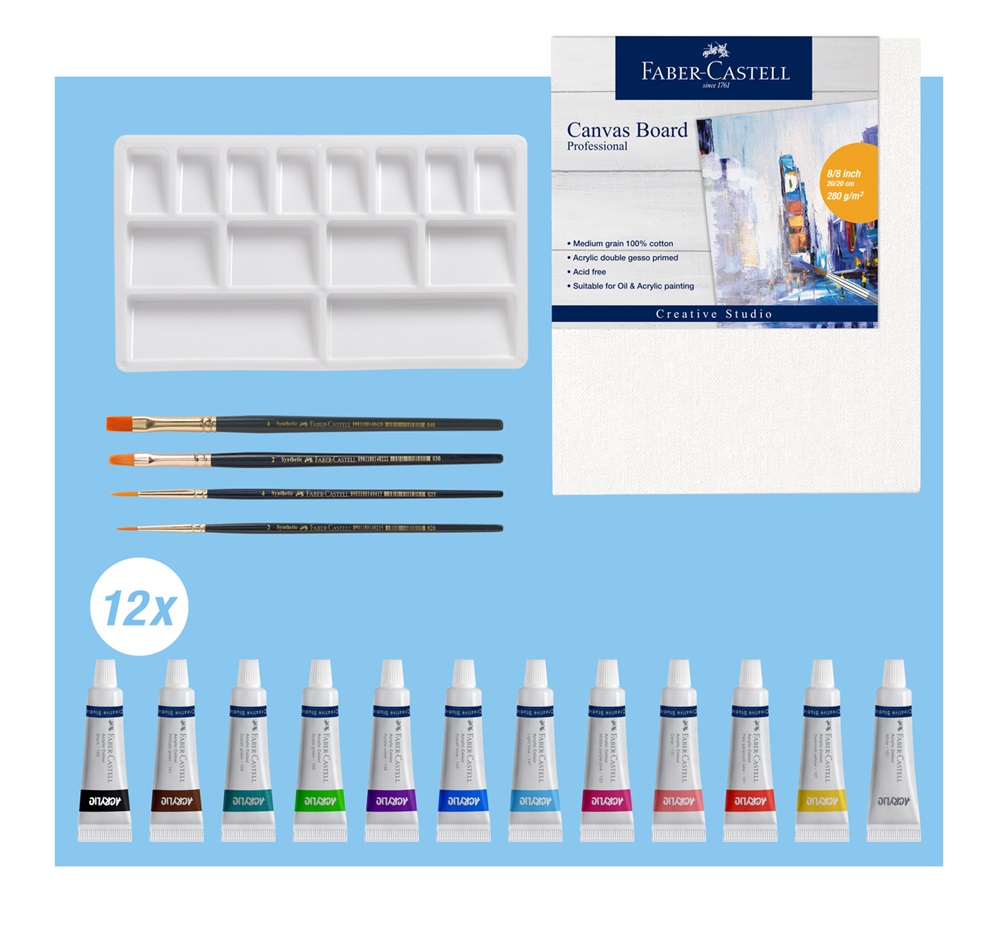Faber-Castell Creative Studio 18 db akril festőkészlet