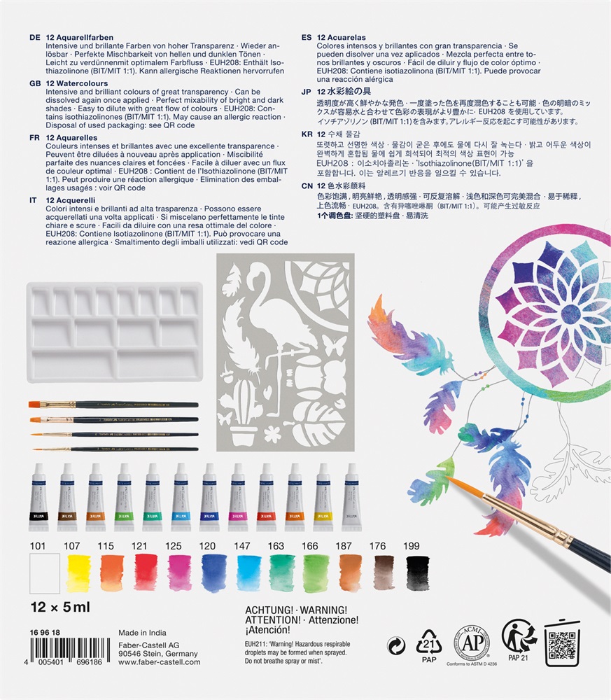 Faber-Castell Creative Studio 18 db akvarell festőkészlet
