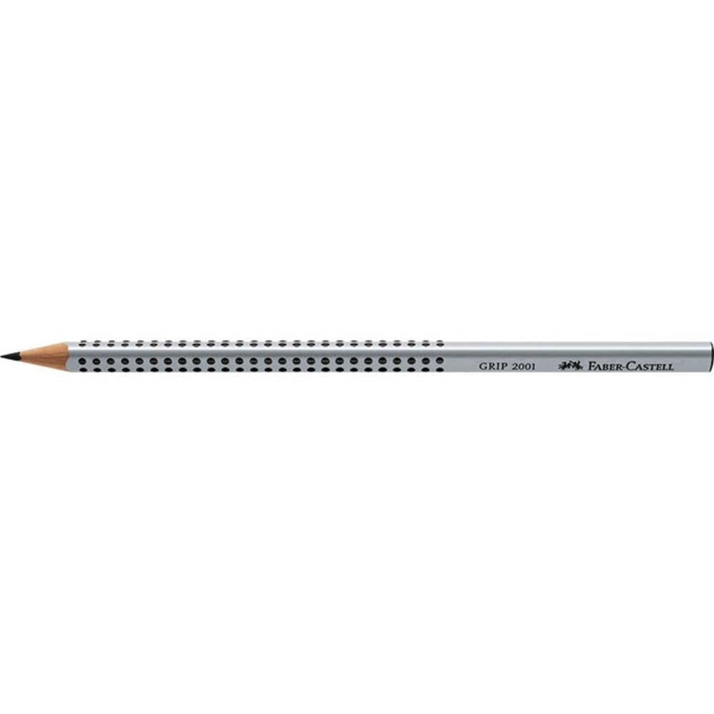 Faber-Castell Grip 2001 háromszögletű ezüst H grafitceruza