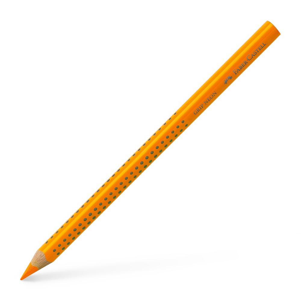 Faber-Castell Grip Jumbo háromszögletű neon narancs színes ceruza