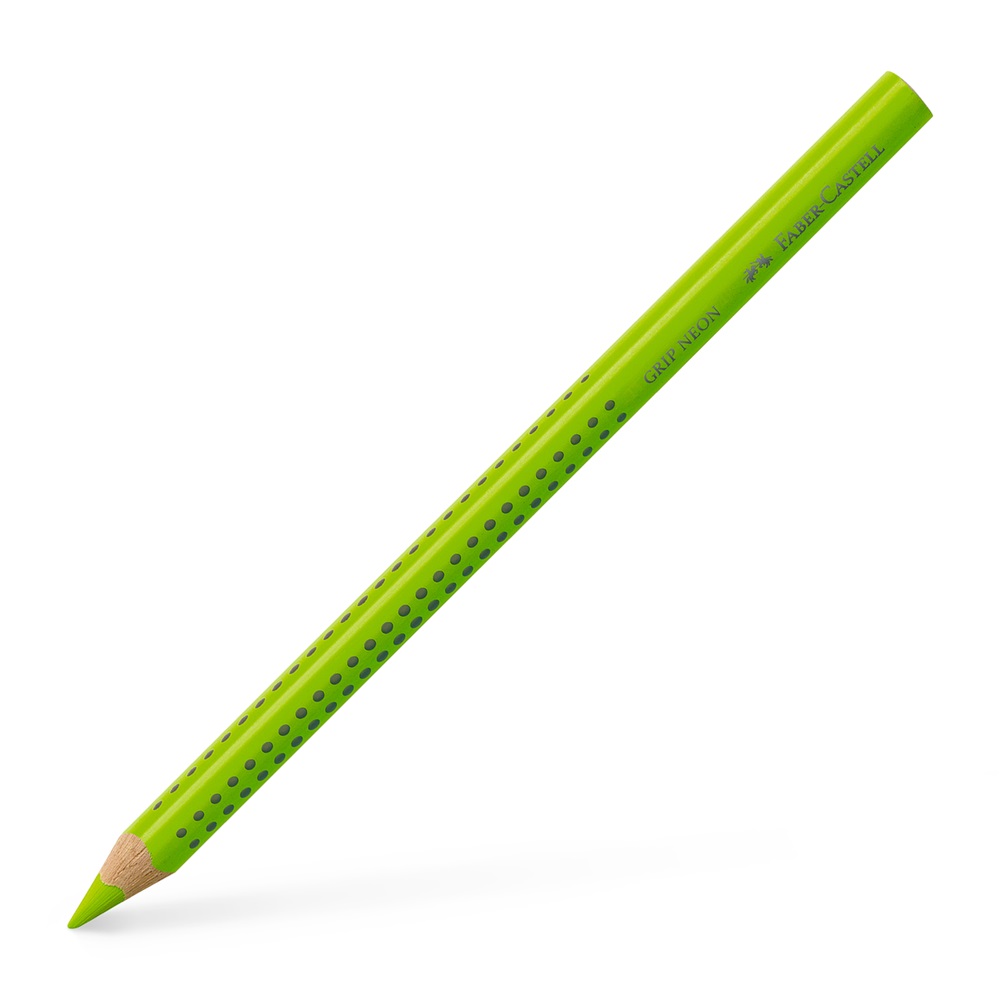 Faber-Castell Grip Jumbo háromszögletű neon zöld színes ceruza