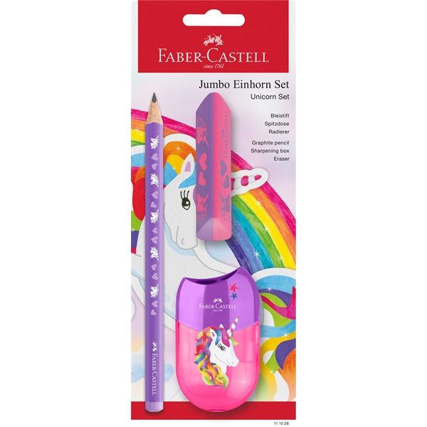 Faber-Castell Jumbo Unikornis HB háromszögletű grafitceruza szett