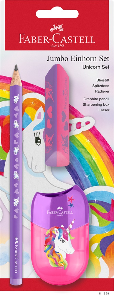 Faber-Castell Jumbo Unikornis HB háromszögletű grafitceruza szett