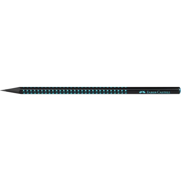 Faber-Castell Sparkle Midnight B háromszögletű fekete/óceánkék grafitceruza