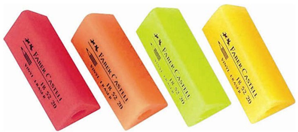 Faber-Castell háromszögletű neon ceruzafogó és radír
