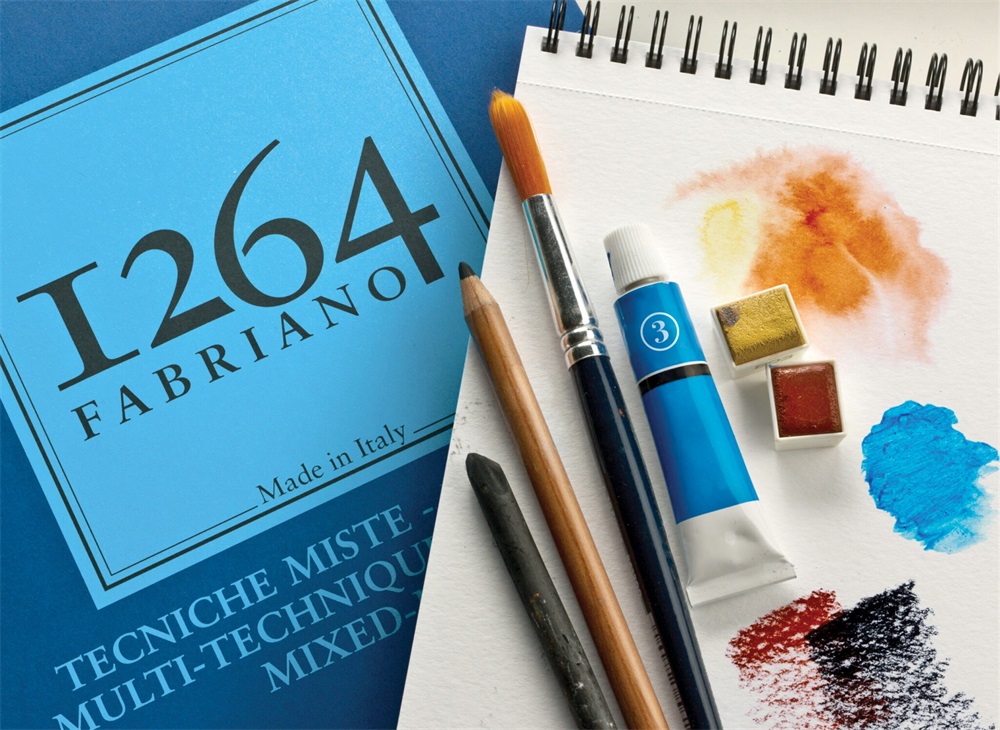Fabriano 1264 Mixed Media 300 g A4 30 lap spirál rajz- és vázlattömb (Újszerű)