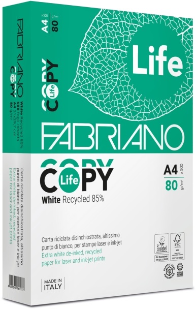 Fabriano Copy Life A4 80g újrahasznosított másolópapír