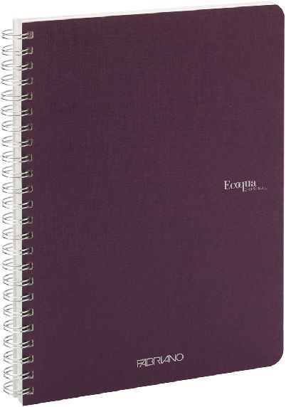 Fabriano Ecoqua A5 70lapos lila vonalas spirálfüzet
