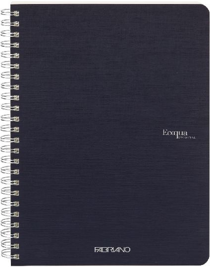 Fabriano Ecoqua A5 70lapos sötétkék kockás spirálfüzet