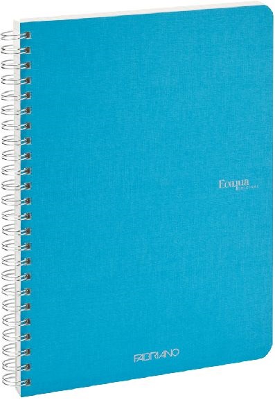 Fabriano Ecoqua A5 70lapos türkiz sima spirálfüzet