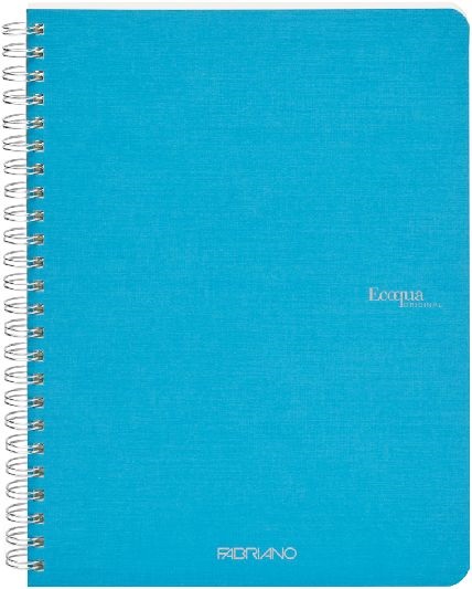 Fabriano Ecoqua A5 70lapos türkiz vonalas spirálfüzet