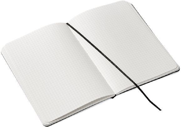 Fabriano Ecoqua Plus A5 80 lapos fekete kockás notesz