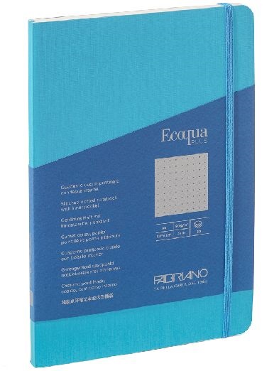 Fabriano Ecoqua Plus A5 80 lapos türkiz pontozott notesz