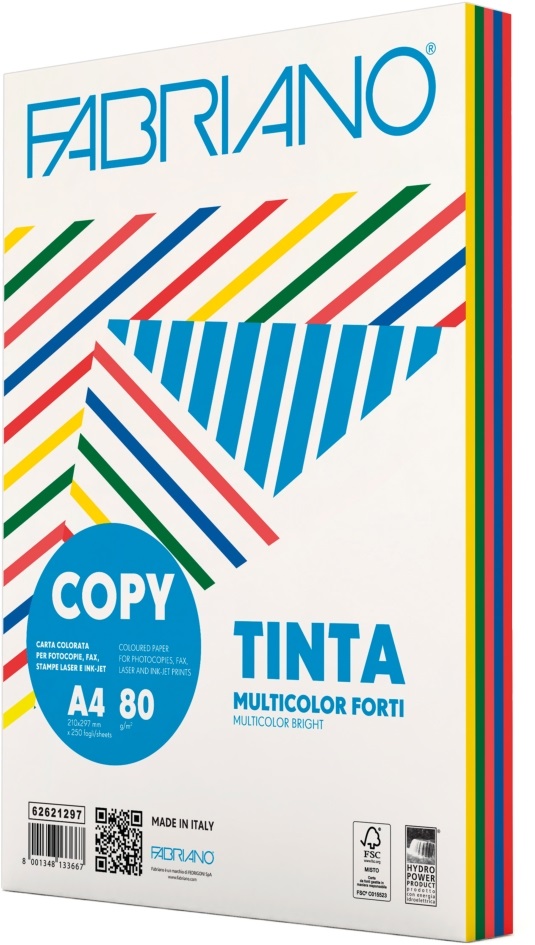 Fabriano Multicolor A4 80g 250lap intenzív színes másolópapír