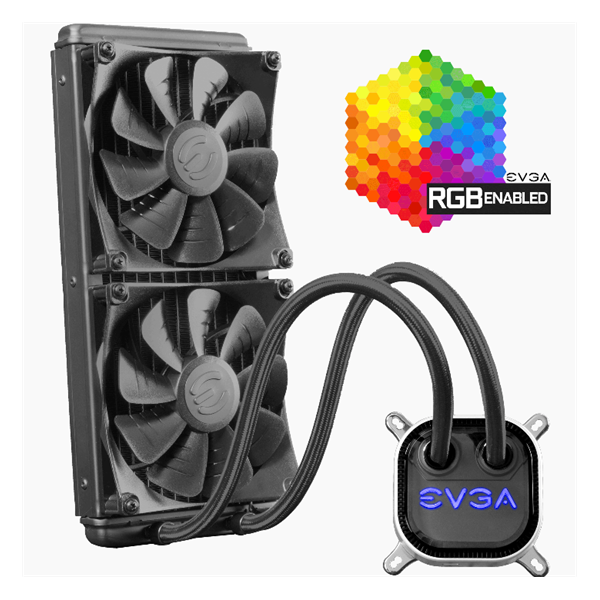 Fan EVGA - CLC 280 mm All-In-One RGB LED CPU Vízhűtés/univerzális - 400-HY-CL28-V1