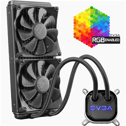 Fan EVGA - CLC 280 mm All-In-One RGB LED CPU Vízhűtés/univerzális - 400-HY-CL28-V1