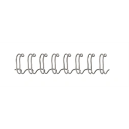 Fellowes 10 mm 100 db-os 51-80 lapos ezüst fém spirál