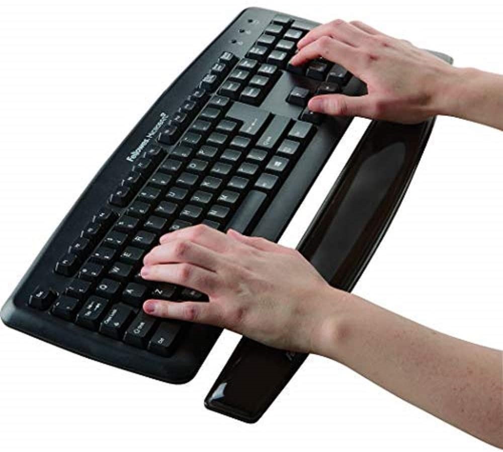 Fellowes 9112201 Crystal Gel géltöltésű fekete billentyűzet csuklótámasz