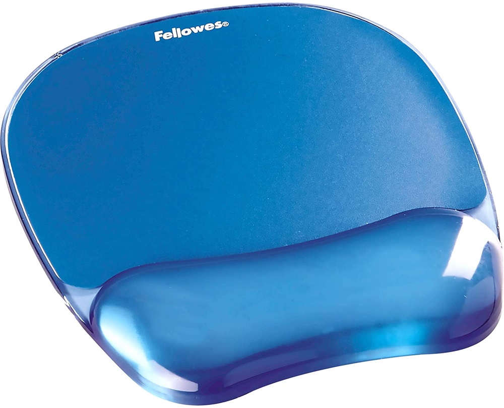 Fellowes 9114120 Crystal Gel géltöltésű csuklótámaszos kék egérpad