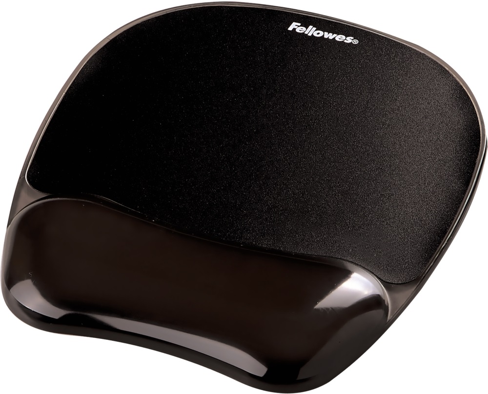 Fellowes Crystal Gel csuklótámaszos fekete egérpad