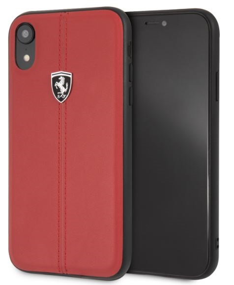 Ferrari Heritage iPhone XR piros csíkos/kemény tok