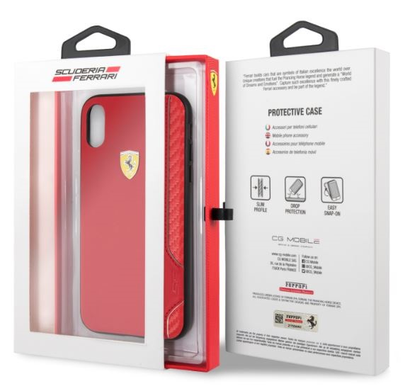 Ferrari On Track Racing Shield iPhone XR piros gumi hátlap