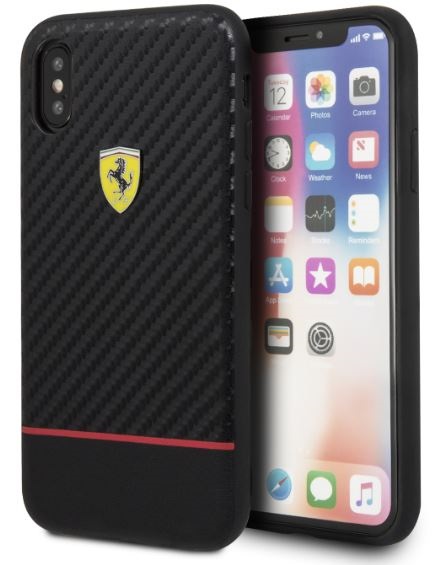 Ferrari On-Track Racing iPhone X/XS karbon karbon/gumi hátlap