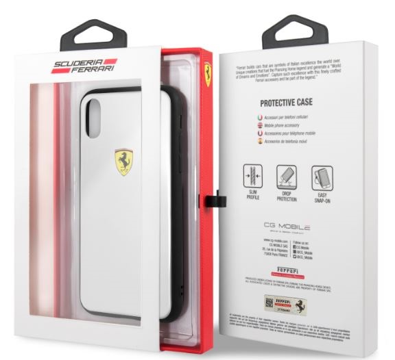 Ferrari On-Track iPhone X fehér logós akril hátlap