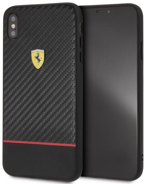 Ferrari On-Ttrack Racing iPhone XS MAX karbon karbon/gumi hátlap