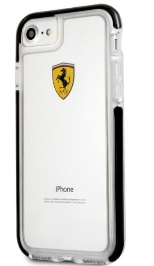 Ferrari iPhone 7 átlátszó/fekete hátlap