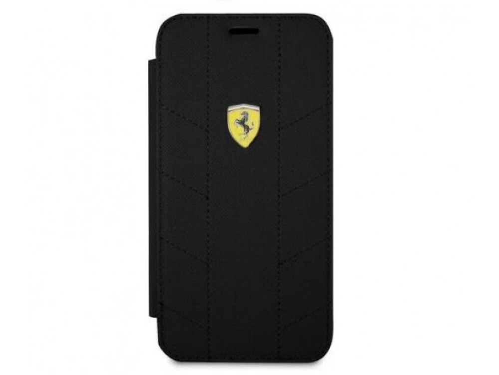 Ferrari Racing Tyres Daphne SF iPhone X fekete kihajtható tok