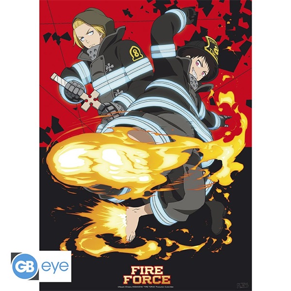Fire Force "Shinra & Arthur" 52x38 cm poszter