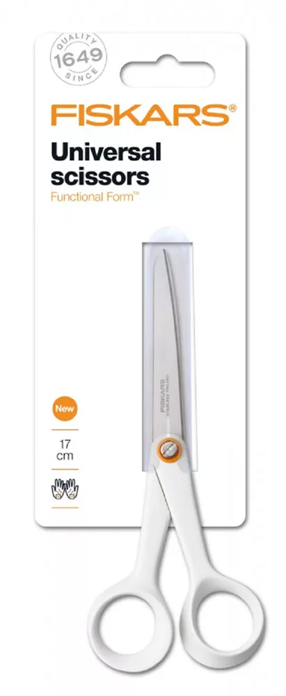 Fiskars 1020413 17 cm fehér általános olló