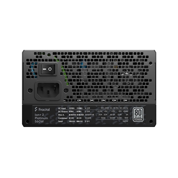 Fractal Design Ion+ 2 560W 80+ Platinum ventillátorral moduláris dobozos tápegység