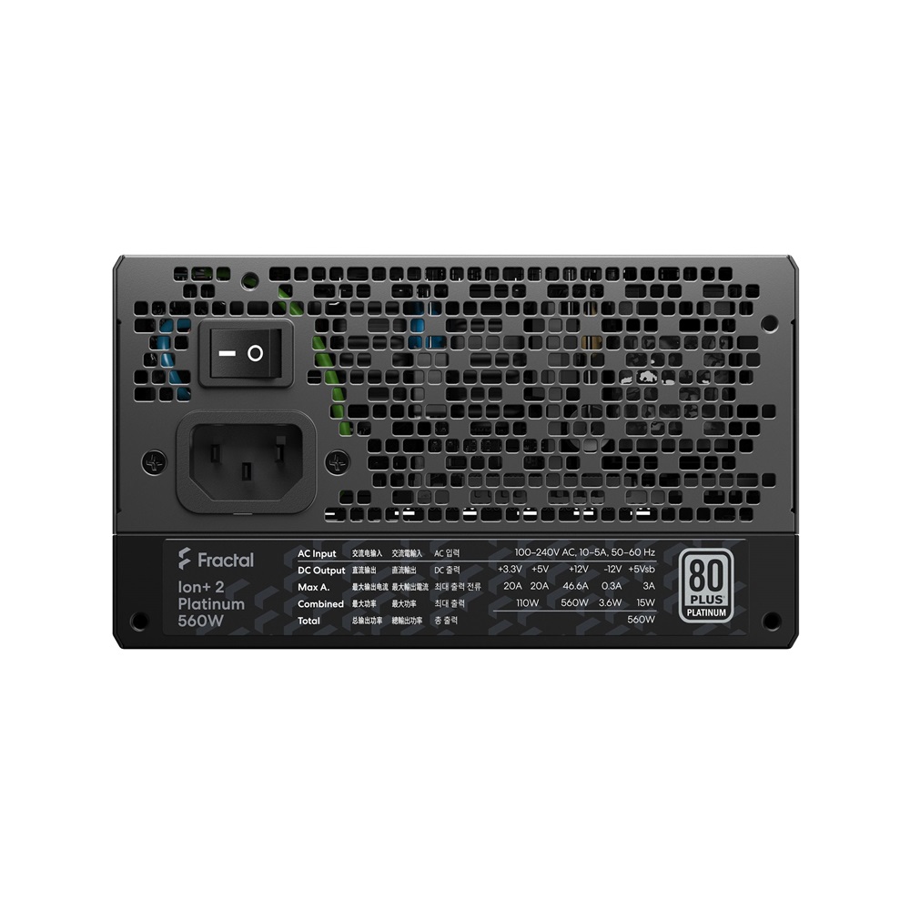 Fractal Design Ion+ 2 560W 80+ Platinum ventillátorral moduláris dobozos tápegység