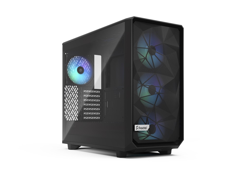 Fractal Design Meshify 2 Lite RGB Fekete világos ablakos (Táp nélküli) E-ATX ház