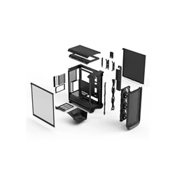 Fractal Design Meshify 3 Ambience Pro RGB fekete (táp nélküli) ablakos ATX ház