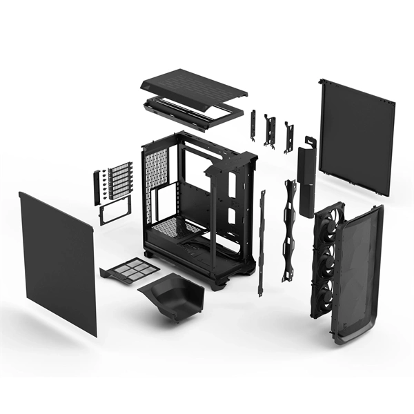 Fractal Design Meshify 3 Solid fekete (táp nélküli) ATX ház