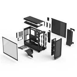 Fractal Design Meshify 3 XL Ambience Pro RGB fekete (táp nélküli) ablakos ATX ház
