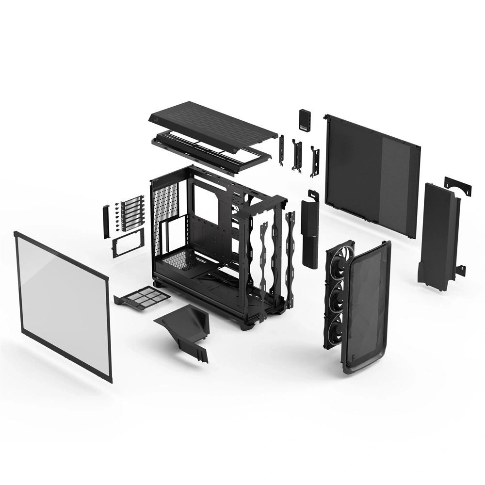 Fractal Design Meshify 3 XL Ambience Pro RGB fekete (táp nélküli) ablakos ATX ház