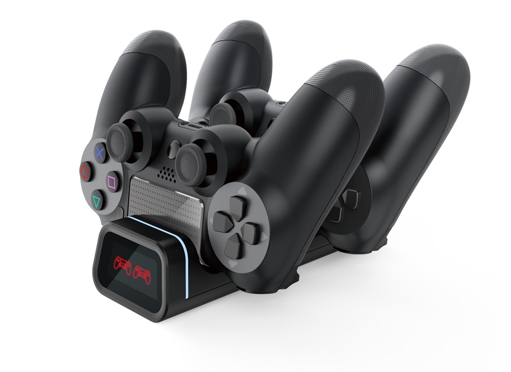 FroggieX FX-P4-C2-B Dual Charging Dock PS4 fekete töltőállomás