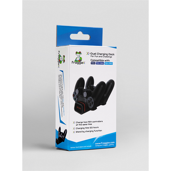 FroggieX FX-P4-C2-B Dual Charging Dock PS4 töltőállomás